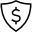 Dollar shield icon